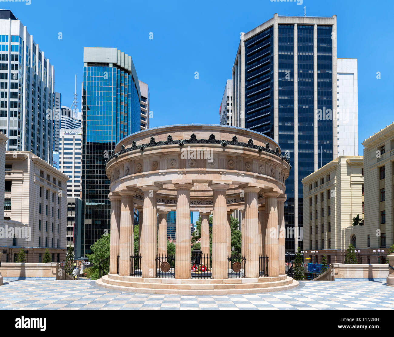 Der Schrein der Erinnerung, Anzac Square, Brisbane, Queensland, Australien Stockfoto