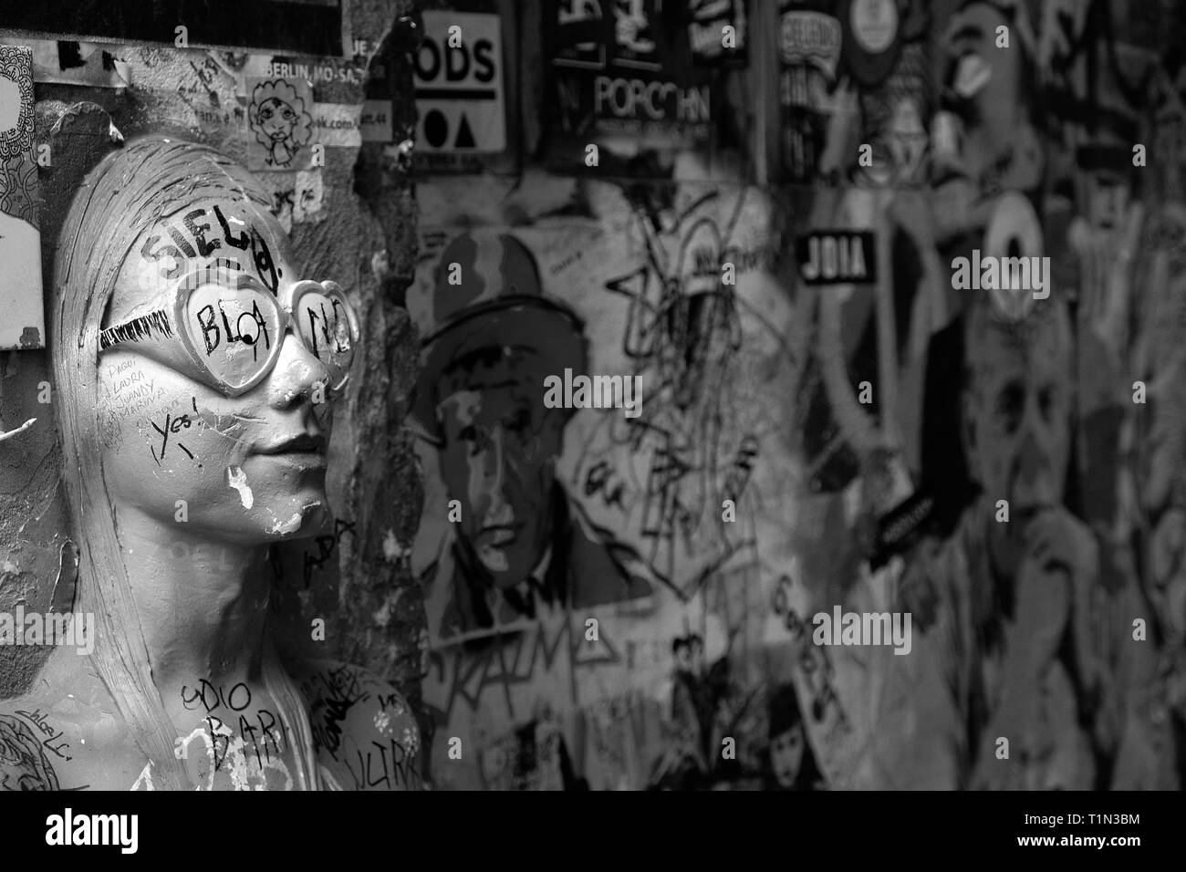 Kunstwerke in toten Hühner Gasse in Berlin Deutschland Stockfoto