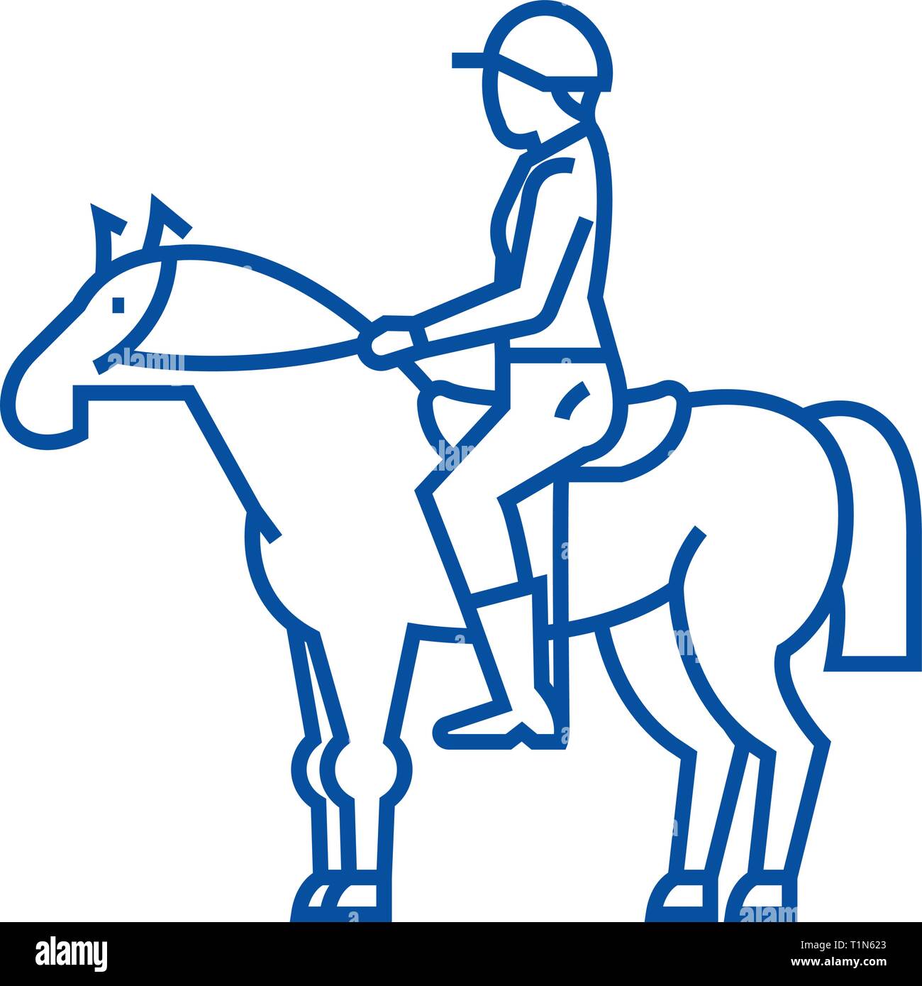 Pferderennen, Reiter, Reiter, Jockey Symbol Leitung Konzept
