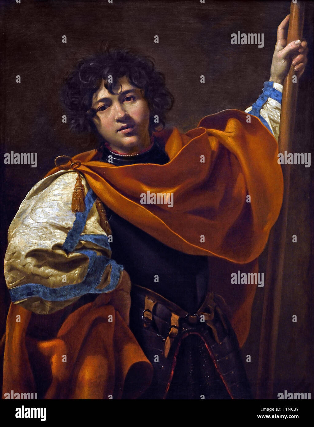 Junge Krieger Saint, Saint Guillaume de d'Aquitaine (1099-1137) von Simon Vouet 1590-1649 Französisch Französisch (hl. Wilhelm von Aquitanien) Stockfoto