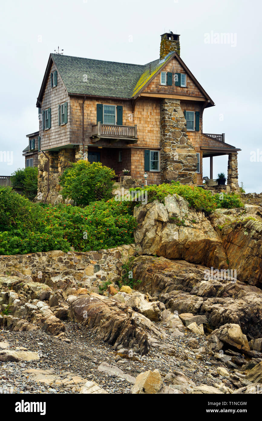 Die Stonehouse, ein luxuriöses Ozeanfront Hotel in Kennebunkport, Maine, USA. Stockfoto