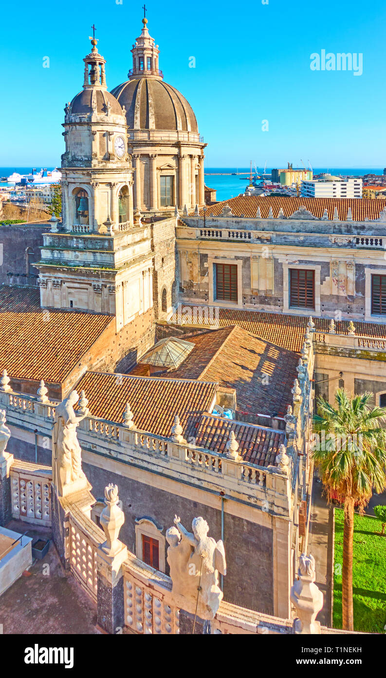 Duomo di Catania - Hl. Agatha Kathedrale von Catania in Sizilien, Italien Stockfoto