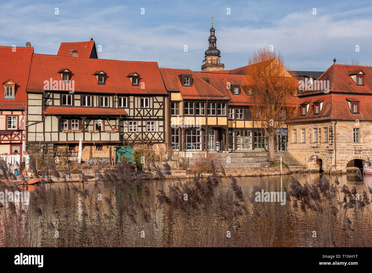 Das ehemalige Fischerviertel in die Bamberger Insel Stadt ist als Klein Venedig (kleinvenedig) Bamberg, Baviera - Deutschland Stockfoto