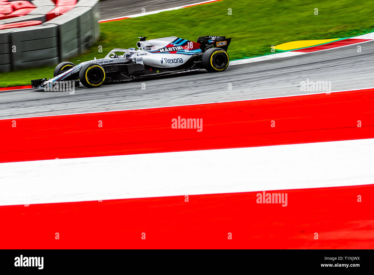 Spielberg/Österreich - 06/29/2018 - #18 Lance spazieren (können) in seinem Williams FW41 während des RP2 auf dem Red Bull Ring vor dem Grand Prix von Österreich 2018 Stockfoto