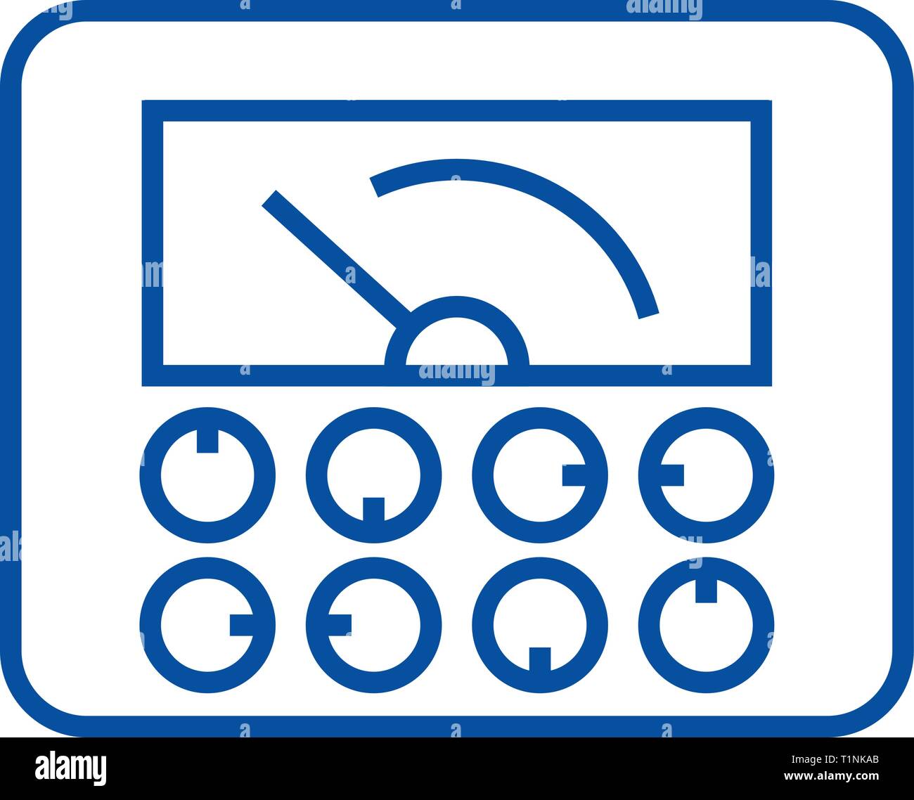 Messbare Indikatoren, Manometer Symbol Leitung Konzept. Messbare