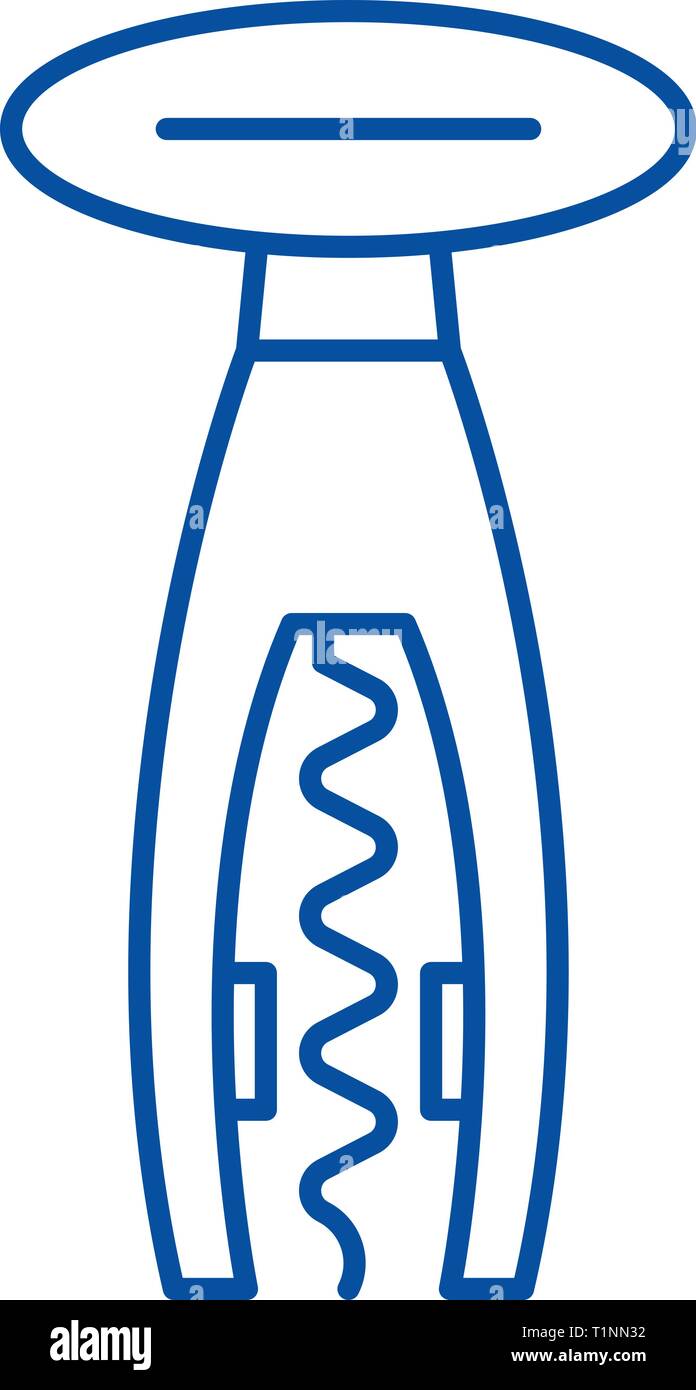 Öffner Symbol Leitung Konzept. Öffner flachbild Vektor Symbol, Zeichen, umriss Abbildung. Stock Vektor