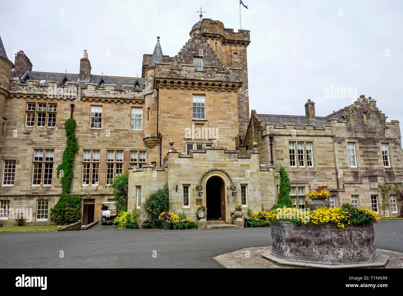 Luxuriöses 5-Sterne-Hotel Glenapp Castle Hotel in der Nähe von Ballantrae, South Ayrshire, Schottland, Großbritannien. Stockfoto