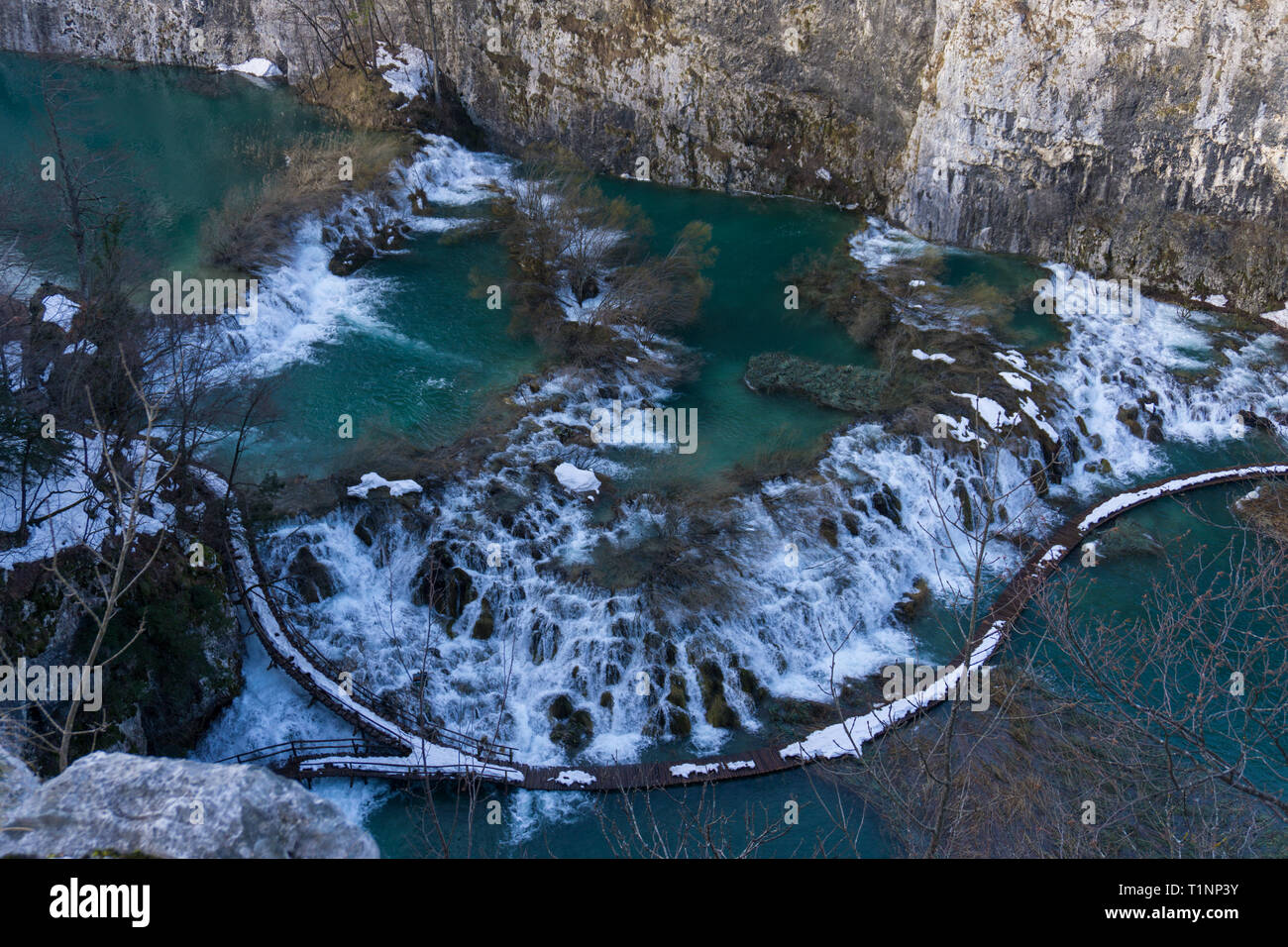 Beeindruckende Wasserfälle in Kroatien Stockfoto