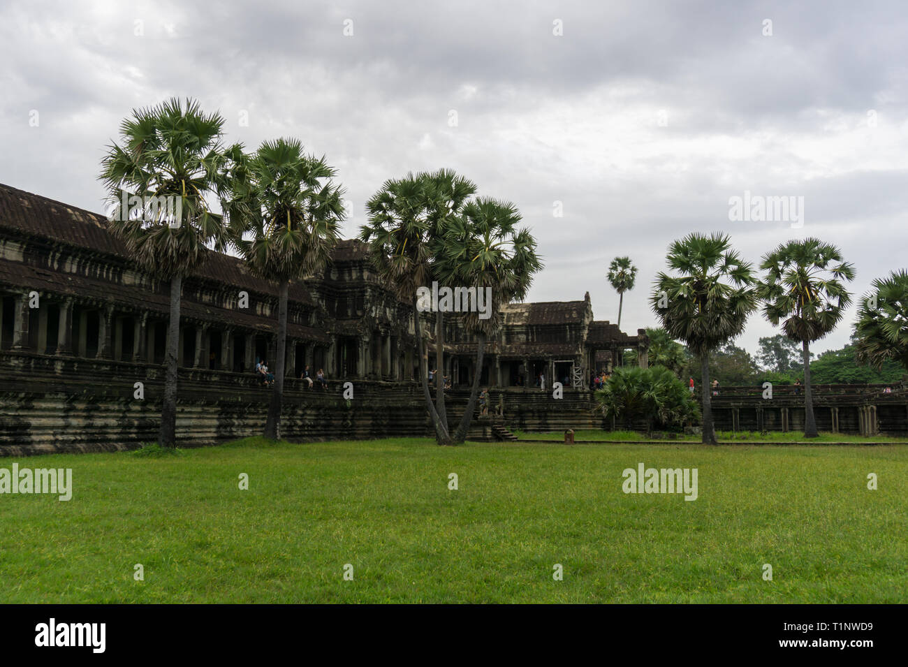 Die inneren Hof der Tempel Angkor Wat in Kambodscha Stockfoto
