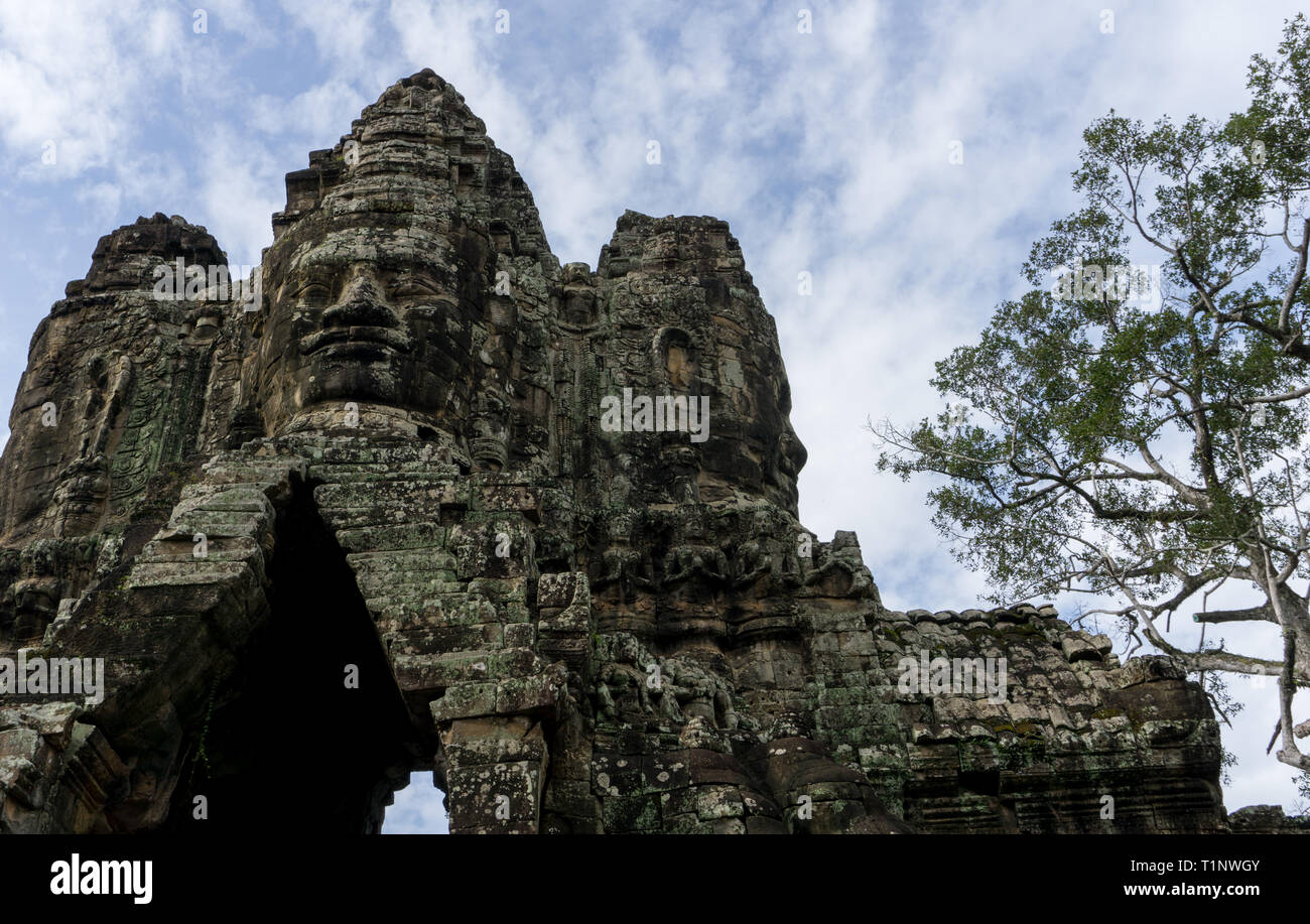 Südtor von Angkor Thom Stockfoto