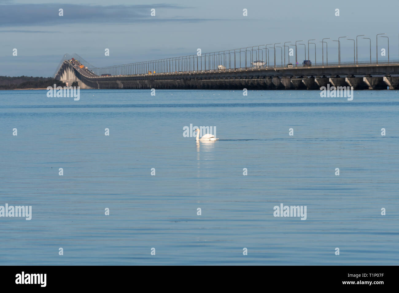 Die Olandbridge - ein Wahrzeichen der Insel Oland mit Festland Schweden Stockfoto