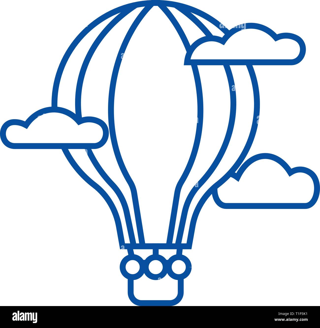 Hot Air Balloon Symbol Leitung Konzept Hot Air Balloon Flachbild Vektor Symbol Zeichen Umriss Abbildung Stock Vektorgrafik Alamy