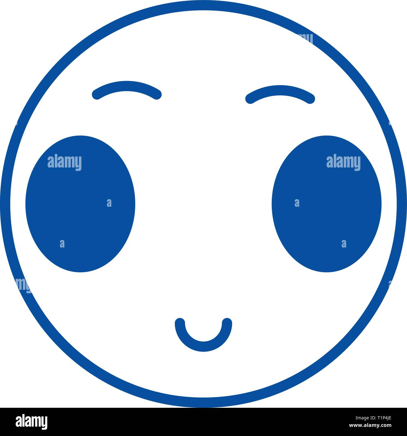 Japanische offenen Augen emoji Symbol Leitung Konzept. Japanische offenen Augen emoji Flachbild vektor Symbol, Zeichen, umriss Abbildung. Stock Vektor