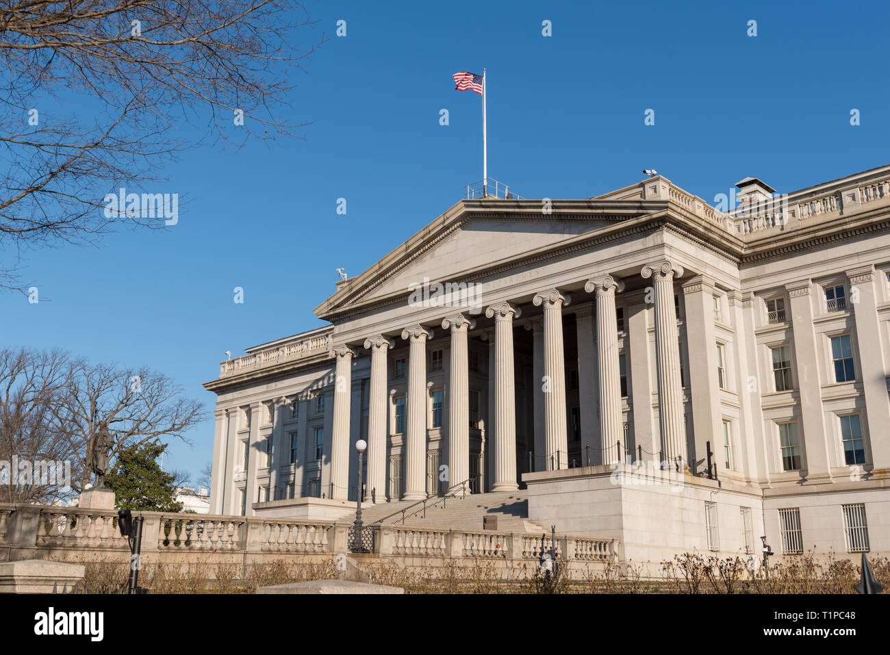 US Treasury Department in 1500 Pennsylvania Avenue NW in Washington DC Stockfoto