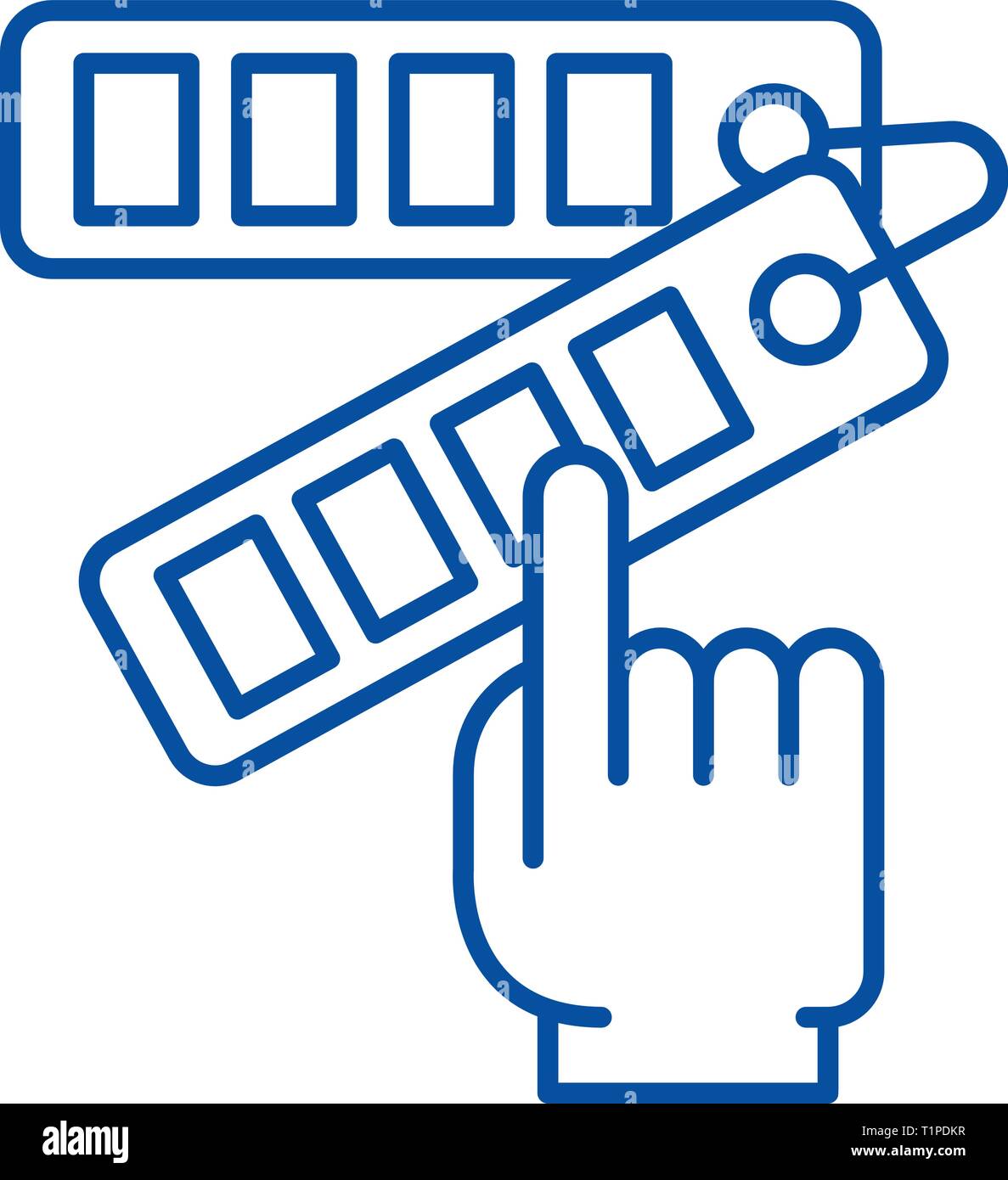 Farbe Auswahl Symbol Leitung Konzept. Farbe Auswahl flachbild Vektor Symbol, Zeichen, umriss Abbildung. Stock Vektor