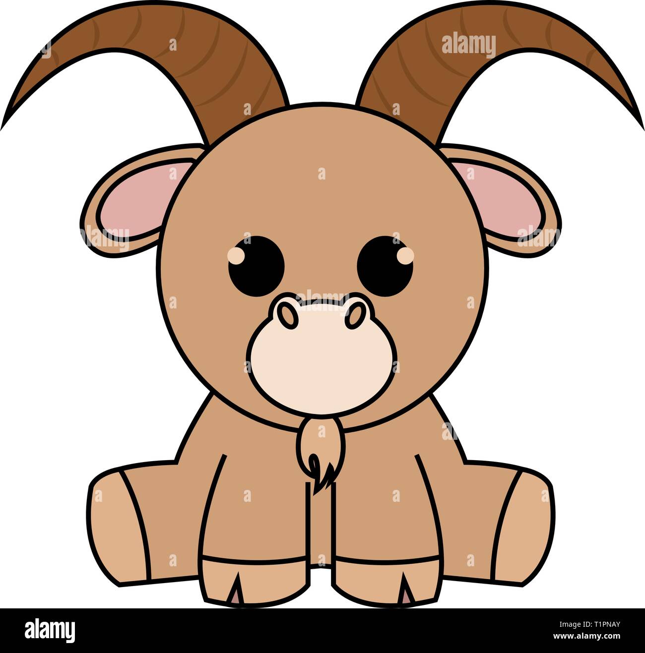 Susse Ziege Cartoon Stock Vektorgrafik Alamy