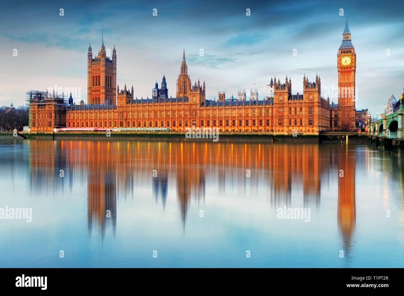 Häuser des Parlaments - Big Ben, England, UK Stockfoto