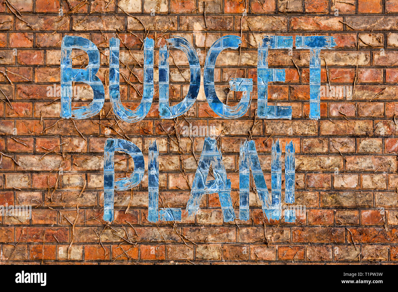 Konzeptionelle Handschrift zeigen. Begriff Sinne Schätzung der Einnahmen und Ausgaben für die eingestellte Zeit von Mauer Kunst wie Graffiti mo Stockfoto