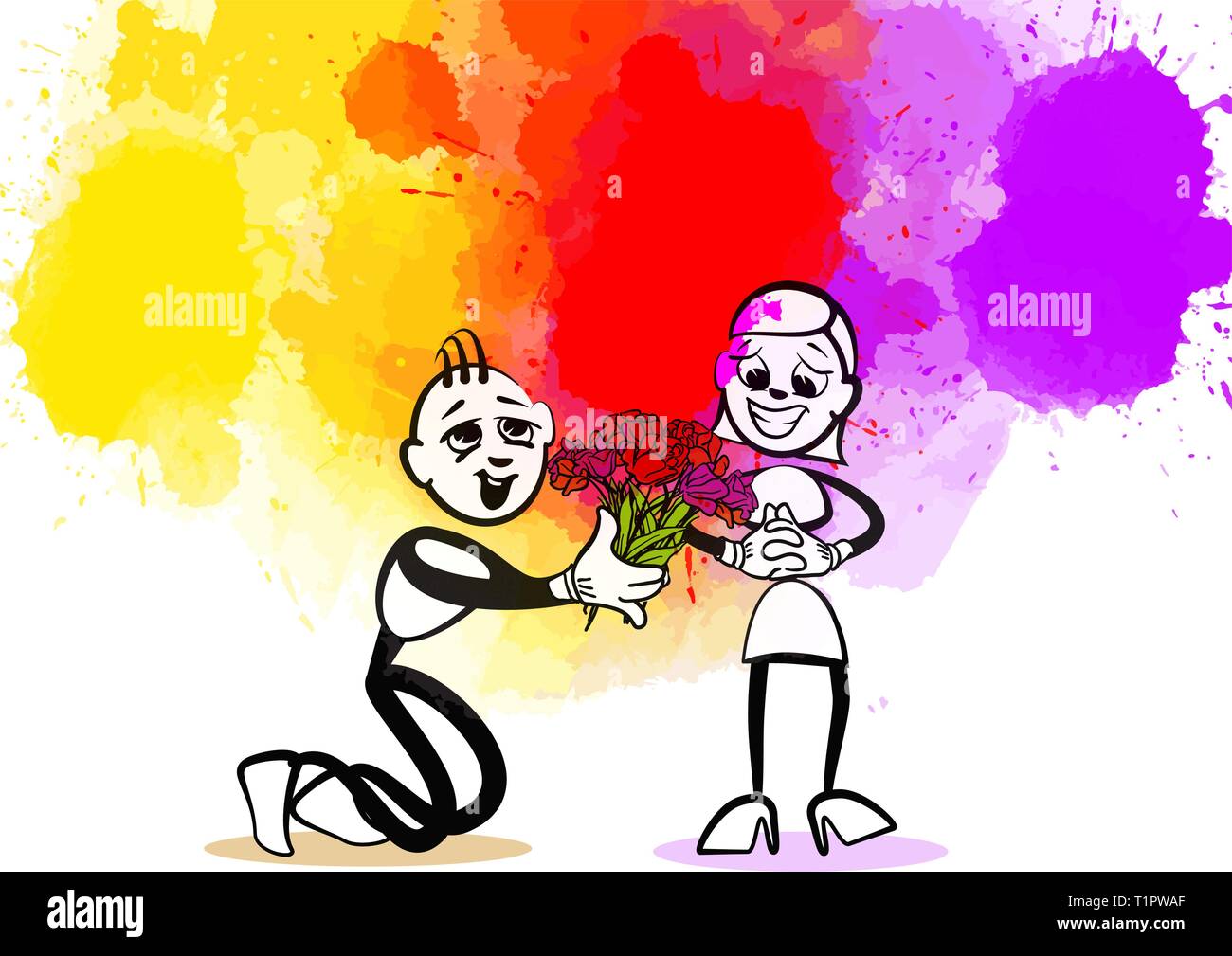 Kompliment Abbildung. Handgezeichneten Vector Illustration, kreativen Kulissen Serie. Stock Vektor