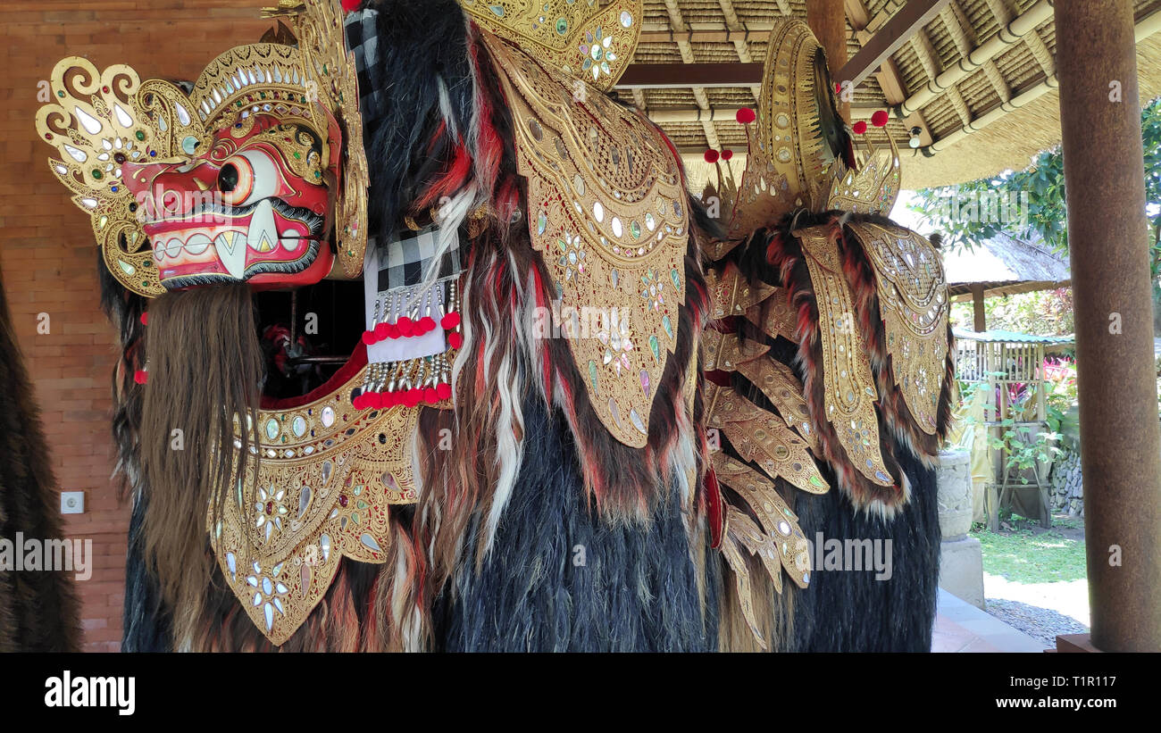 Bali Barong und Rangda in Bali traditionellen religiösen Tanz Stockfoto