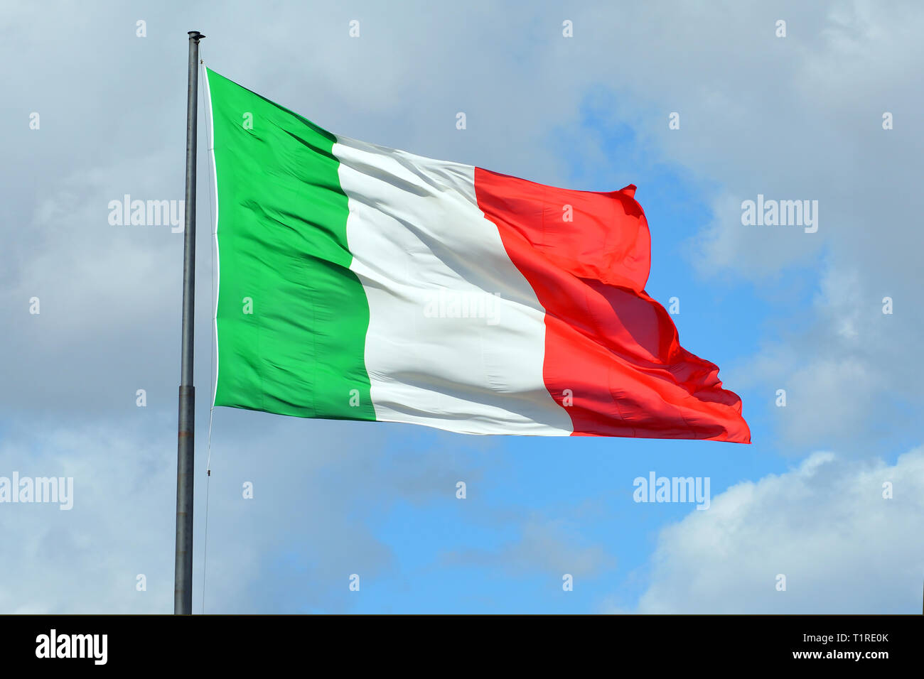 Italienische Nationalflagge. Stockfoto