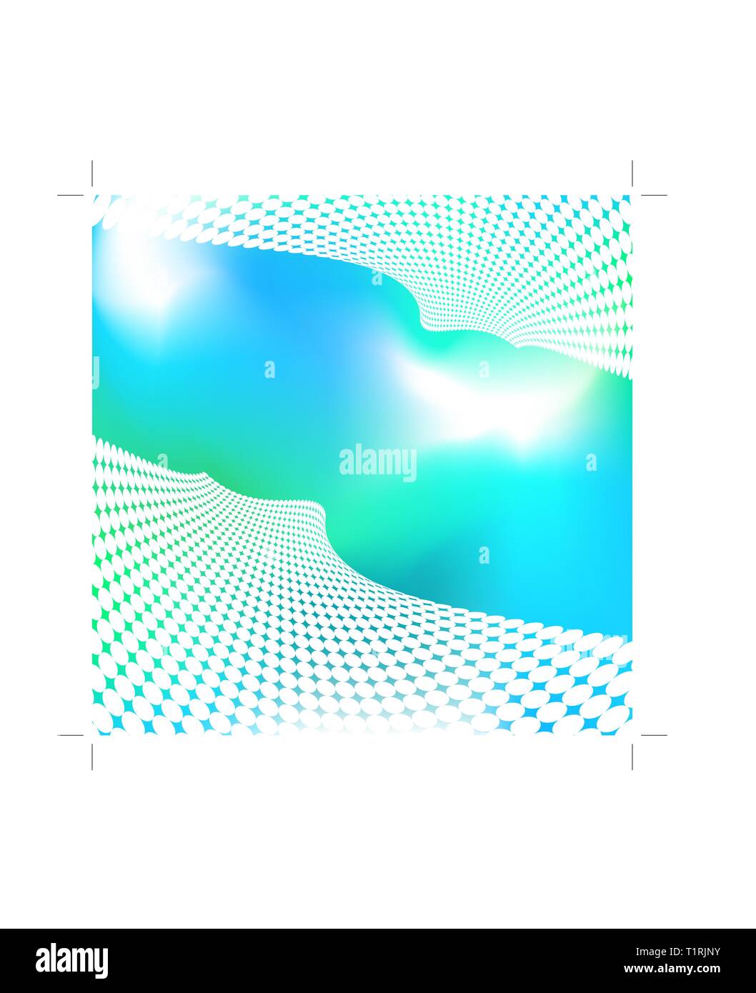 Abstrakt Blau und Grün Hintergrund mit weißen Elementen Stock Vektor