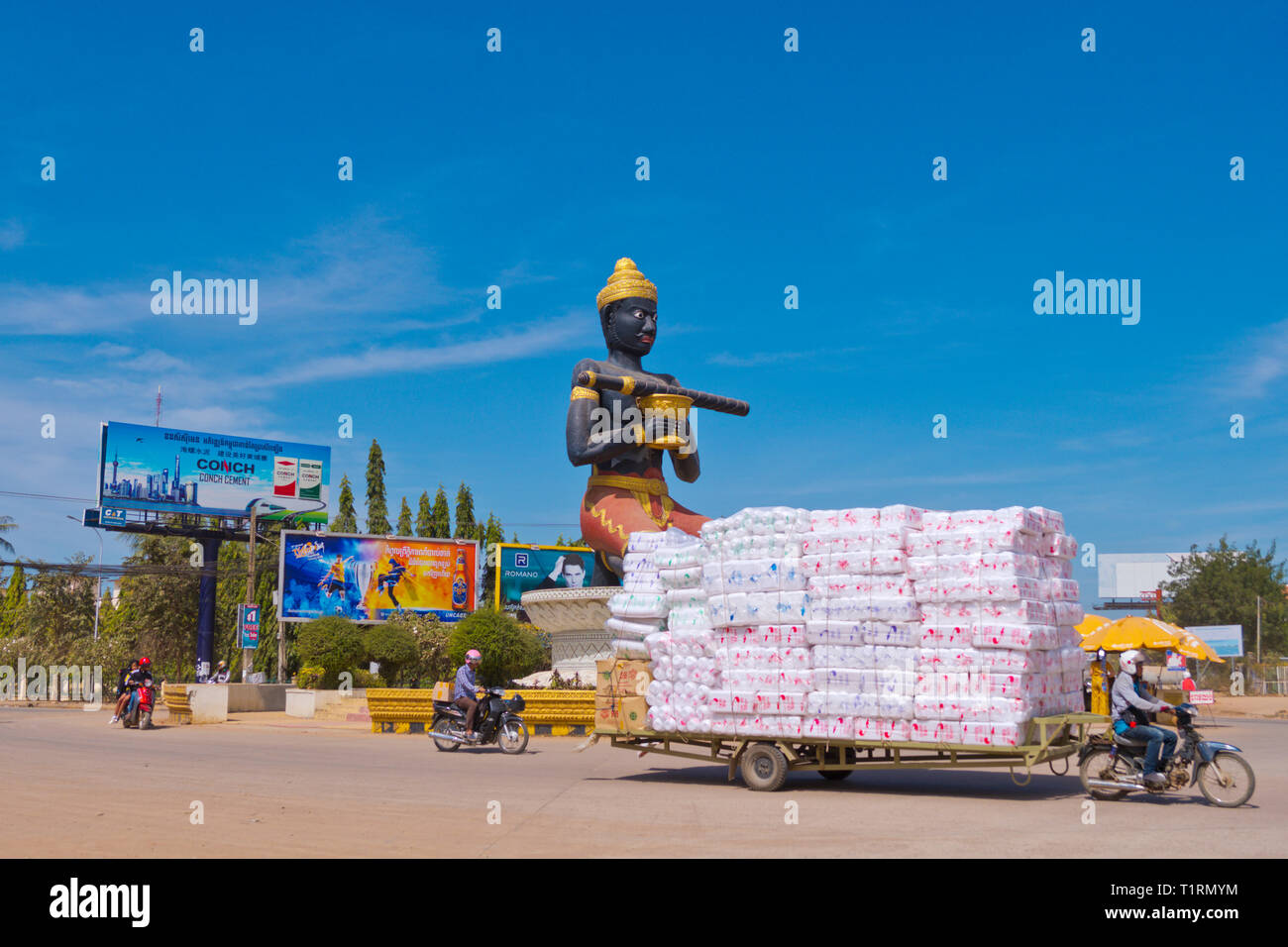 TaDambang Statue, in Battambang, Kambodscha, Asien Stockfoto