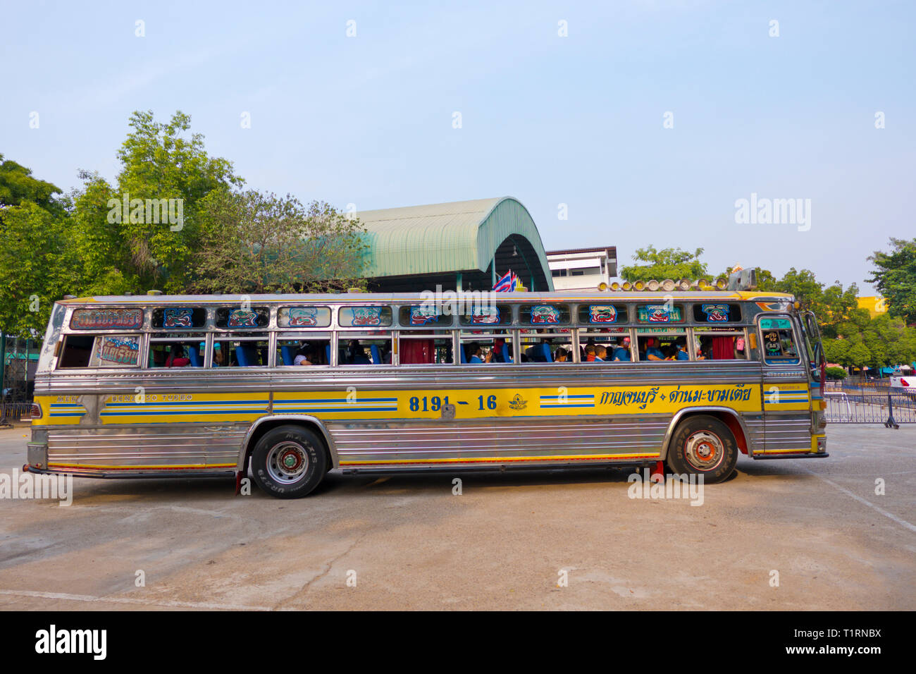 Schoolbus, Kanchanaburi, Thailand Stockfoto