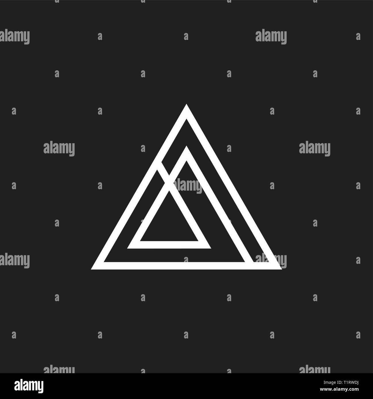 Abstrakte einfaches Dreieck Linie geometrische Logo Stock Vektor