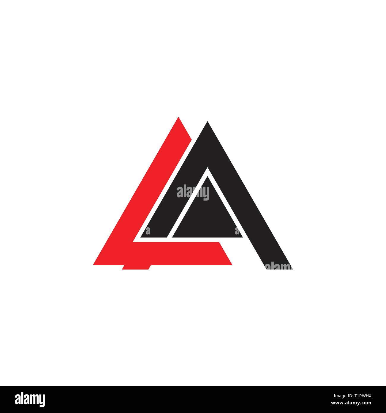 Schreiben la Dreieck geometrische logo Vektor Stock Vektor