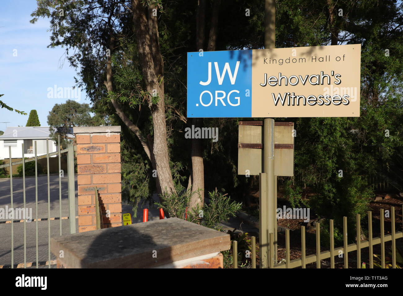 Königreichssaal der Zeugen Jehovas, Port Hacking Straße, Sylvania, Sutherland Shire, New South Wales, Australien. Stockfoto