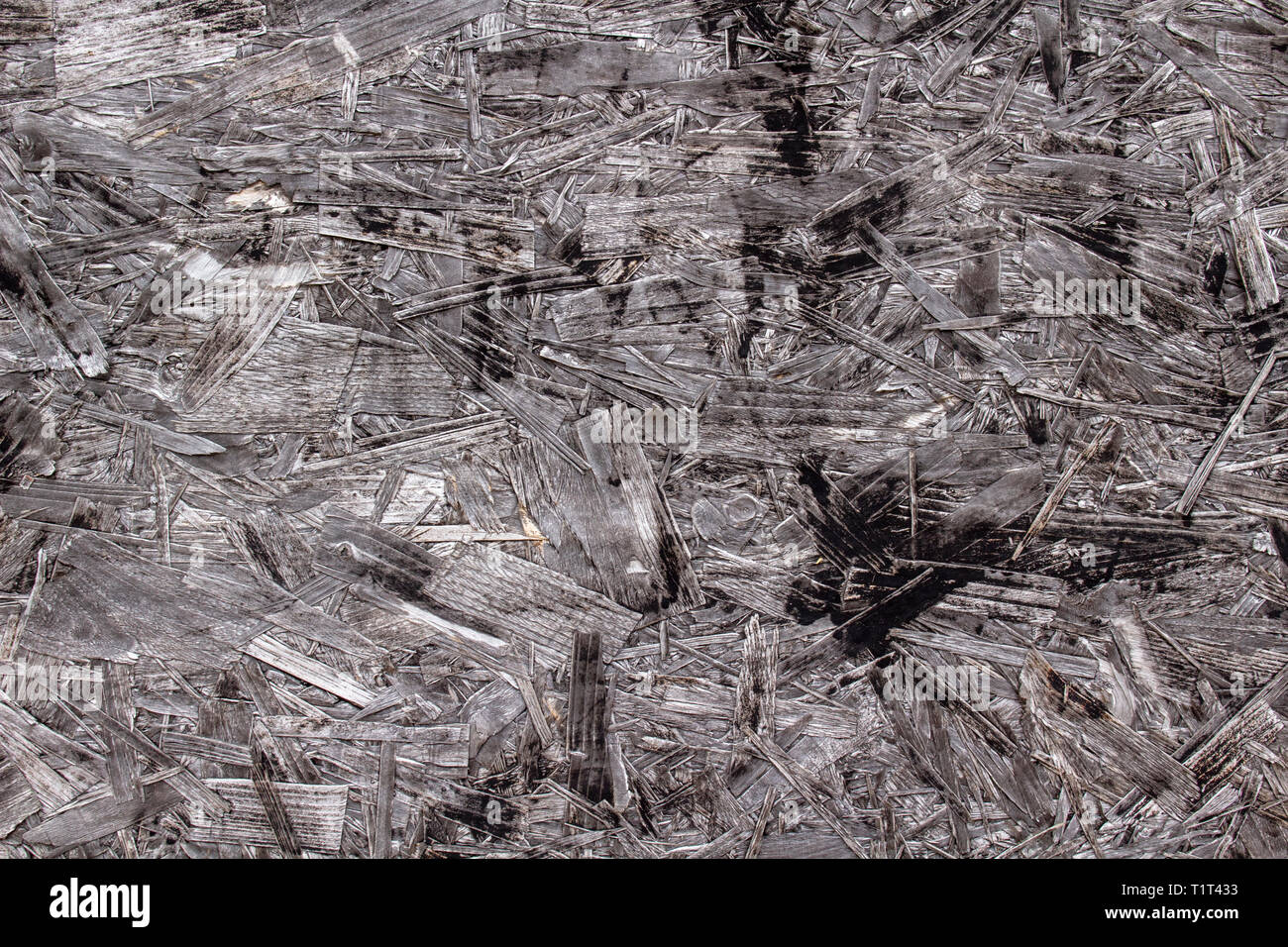 Closeup Bild mit der Textur von schwarze Spanplatte Stockfoto