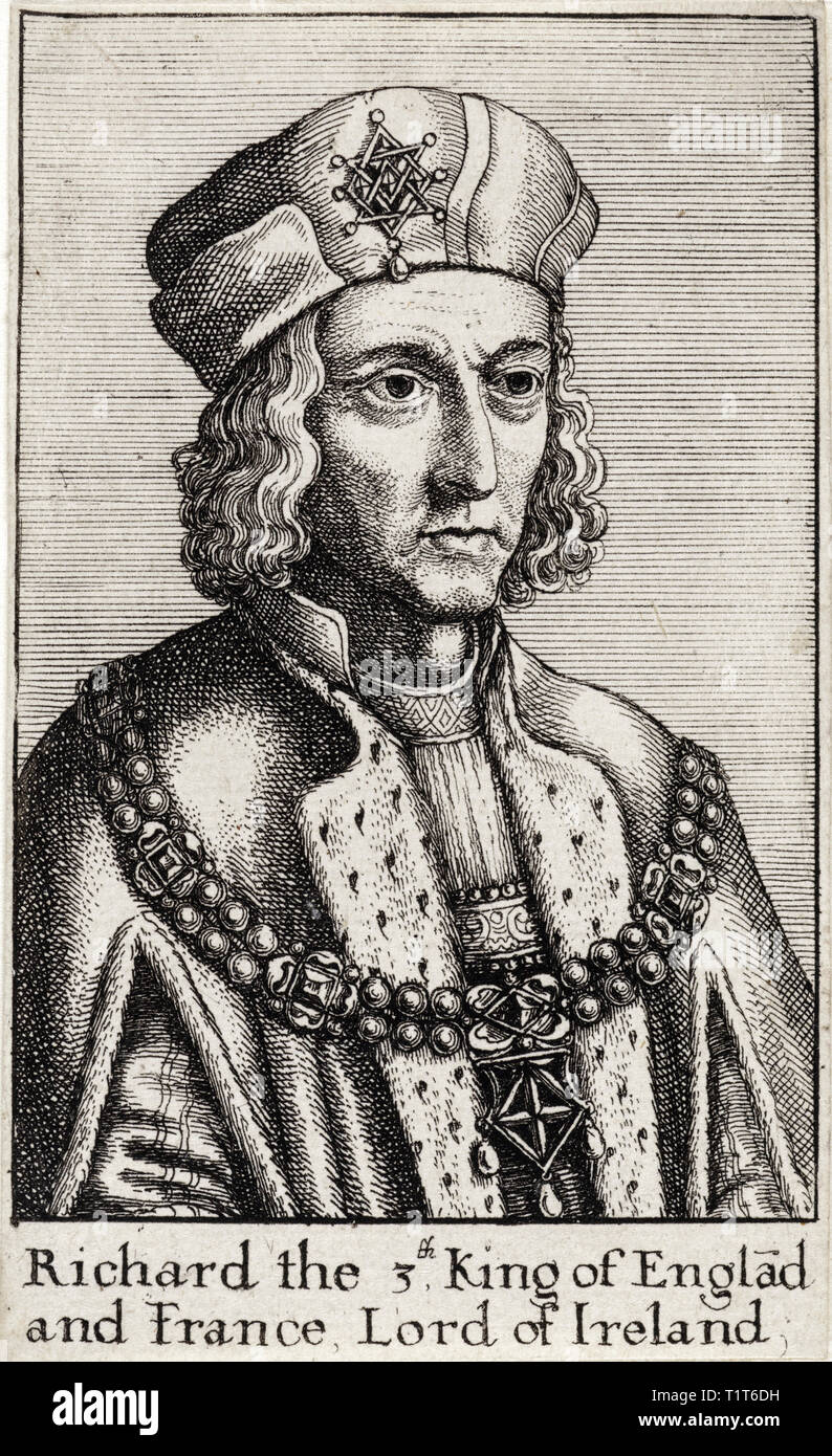 Richard III., König von England (1452-1485), Gravieren, Hochformat, Wenzel Hollar, 1641 Stockfoto