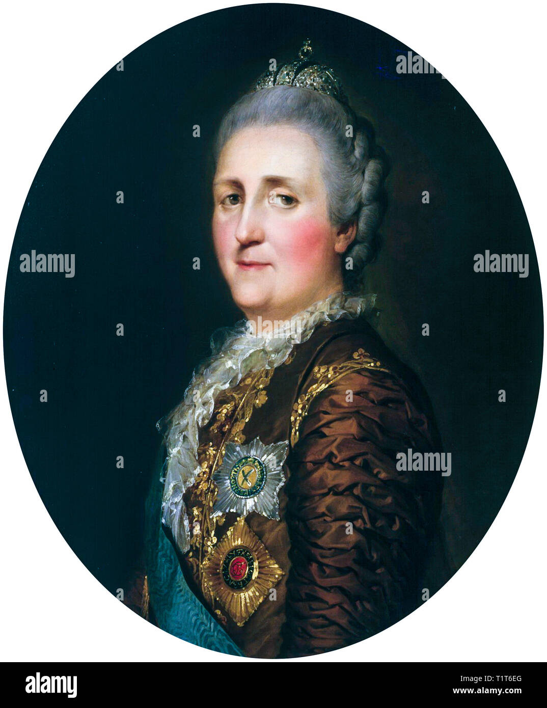 Portrait von Katharina II. (1729-1796), Peter Falconet, 1773 Stockfoto