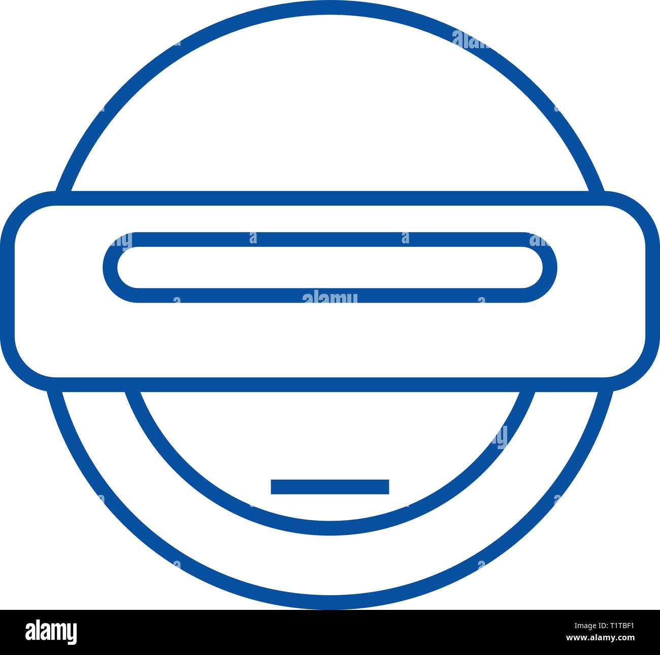 Roboter emoji Symbol Leitung Konzept. Roboter emoji Flachbild vektor Symbol, Zeichen, umriss Abbildung. Stock Vektor