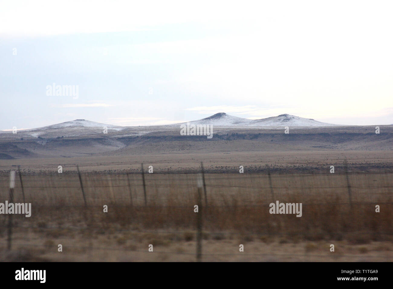 Trockene Winter Landschaft in New Mexico, USA Stockfoto