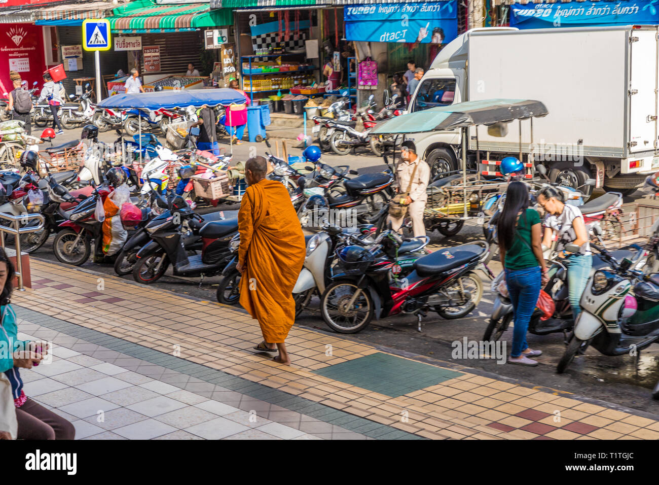 Eine typische Szene in der Stadt Phuket Thailand Stockfoto