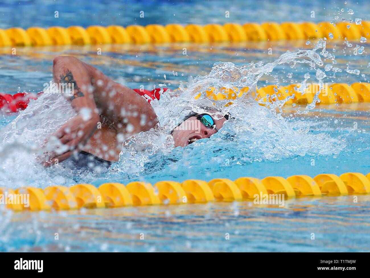 NORRKÖPING 2016-07-06 Die SM-Woche mit Schwimmen am Mittwoch in Norrköping begann. Sarah Sjöström, Södertörn, machte eine Canon Zeit und gewann das Finale des 200 m freie Zeit. Foto Jeppe Gustafsson Stockfoto