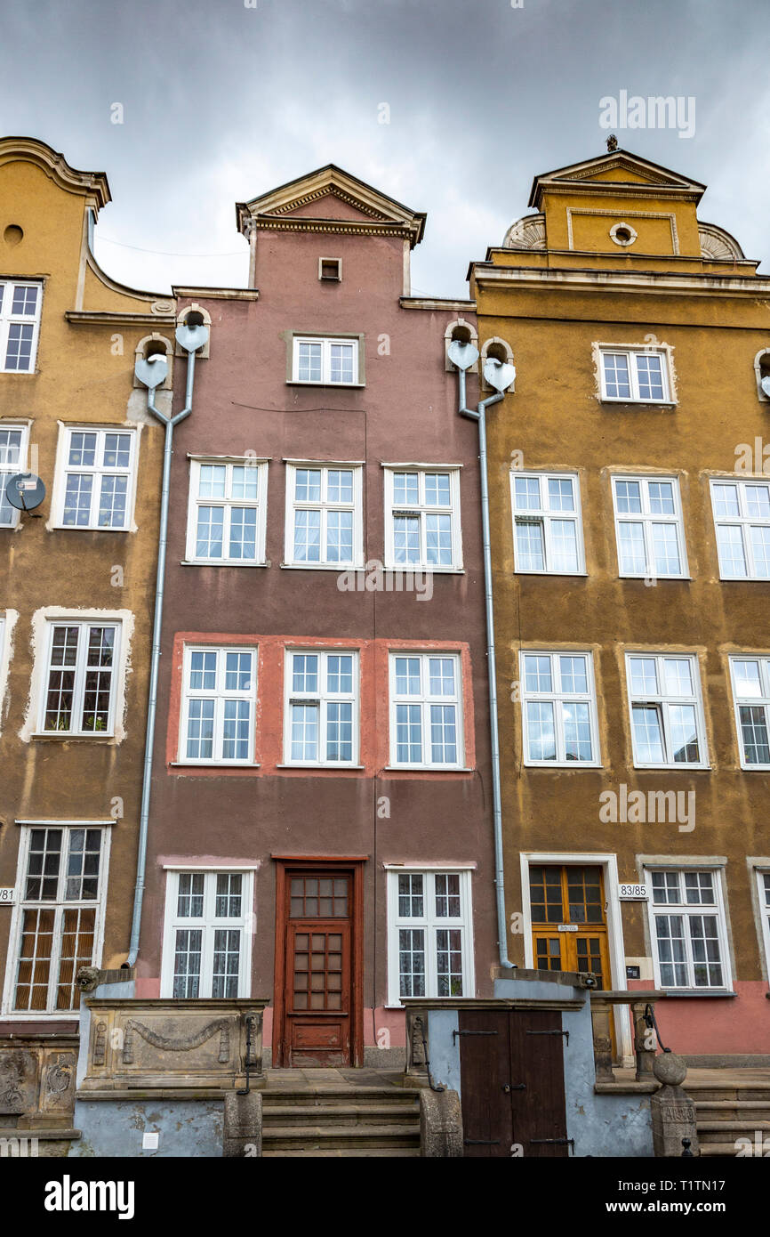 Stadthäuser in Danzig, Polen Stockfoto