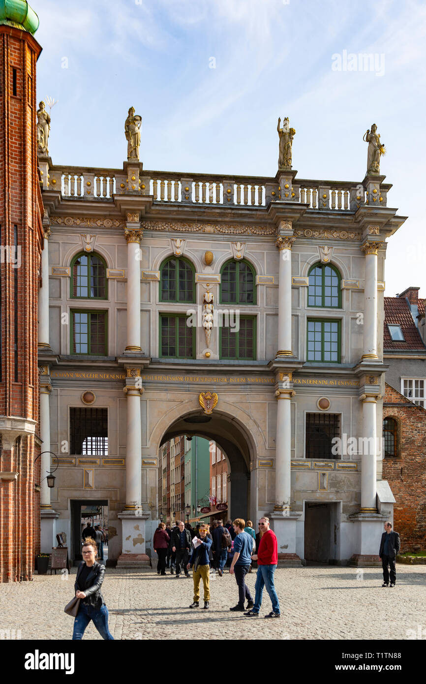 Die Golden Gate, Złota Brama, Danzig, Polen Stockfoto