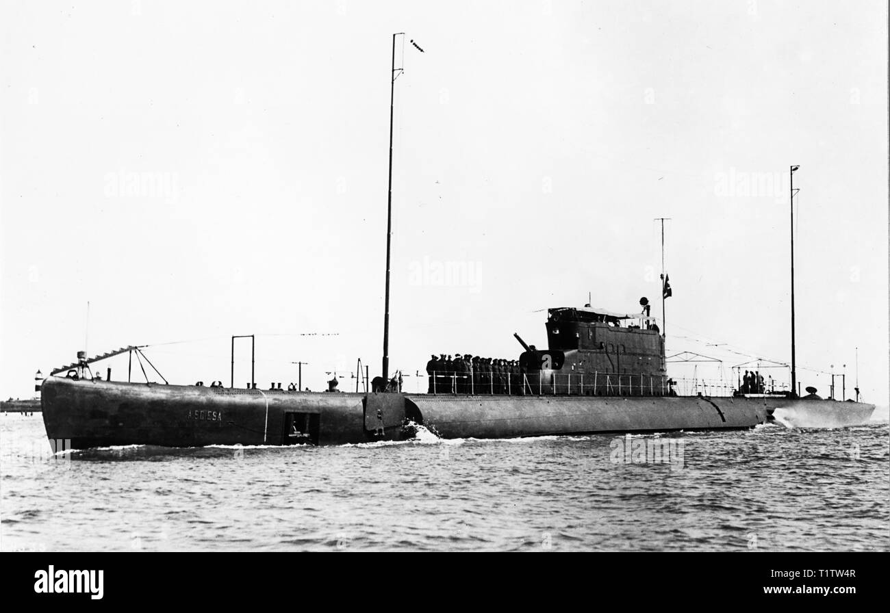 Italienische u-boot A. Sciesa WWII Zeitraum Stockfoto