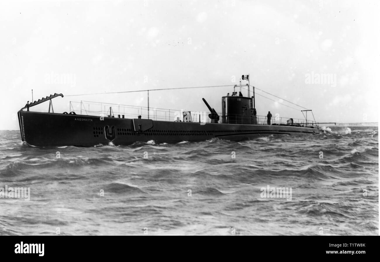 Italienische u-boot Argonauta, WWII Zeitraum Stockfoto