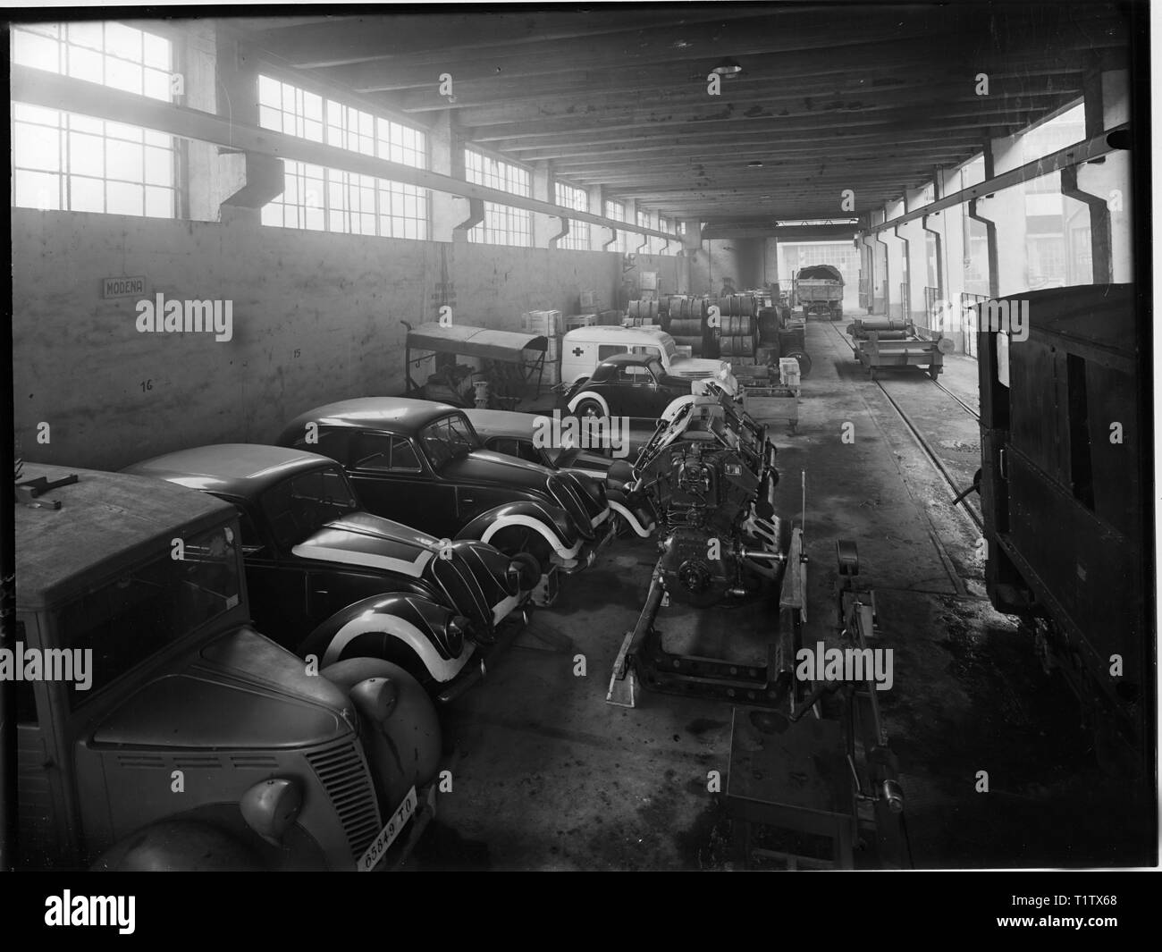 FIAT Fabrik 1930 c.a., Turin, Italien Stockfoto
