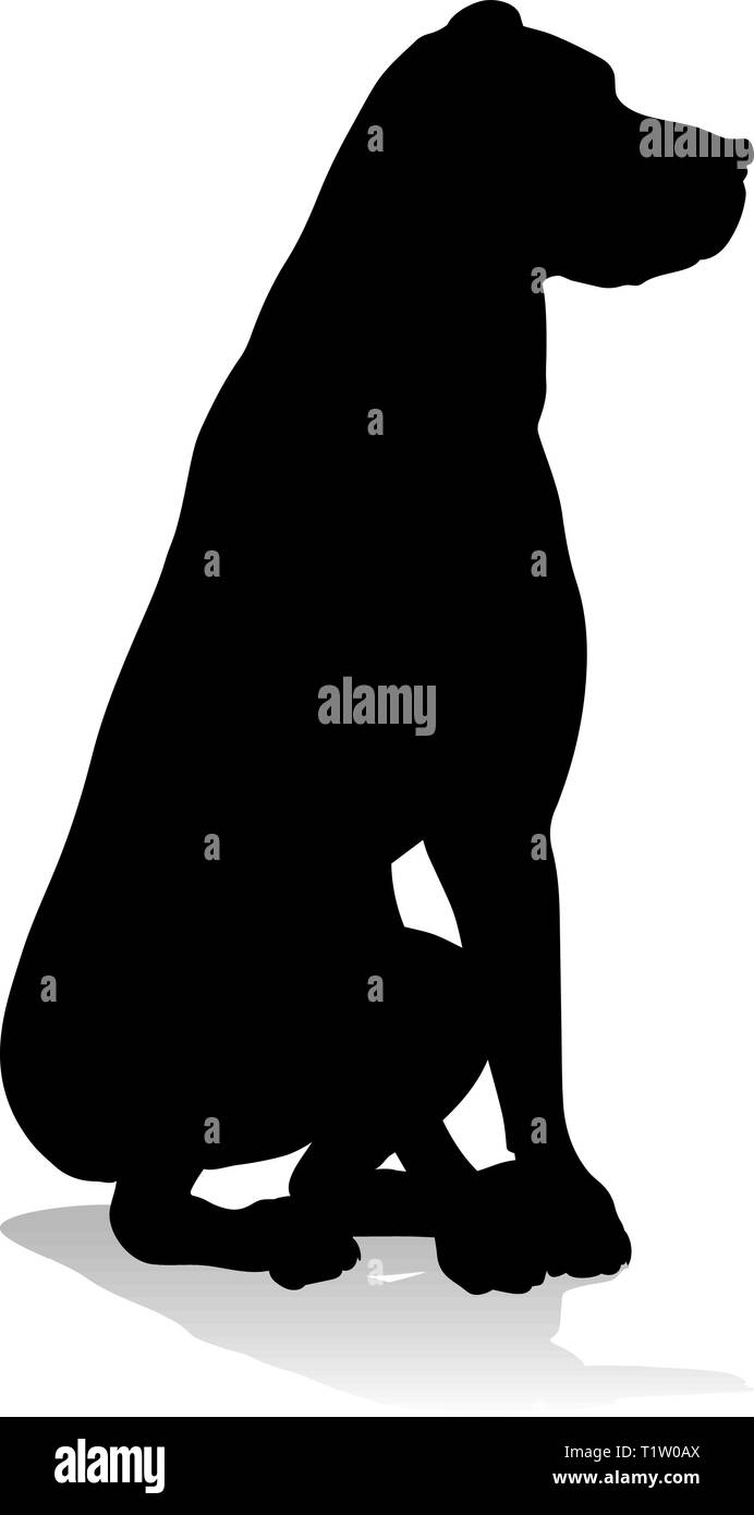 Hund Silhouette Haustier Stock Vektor