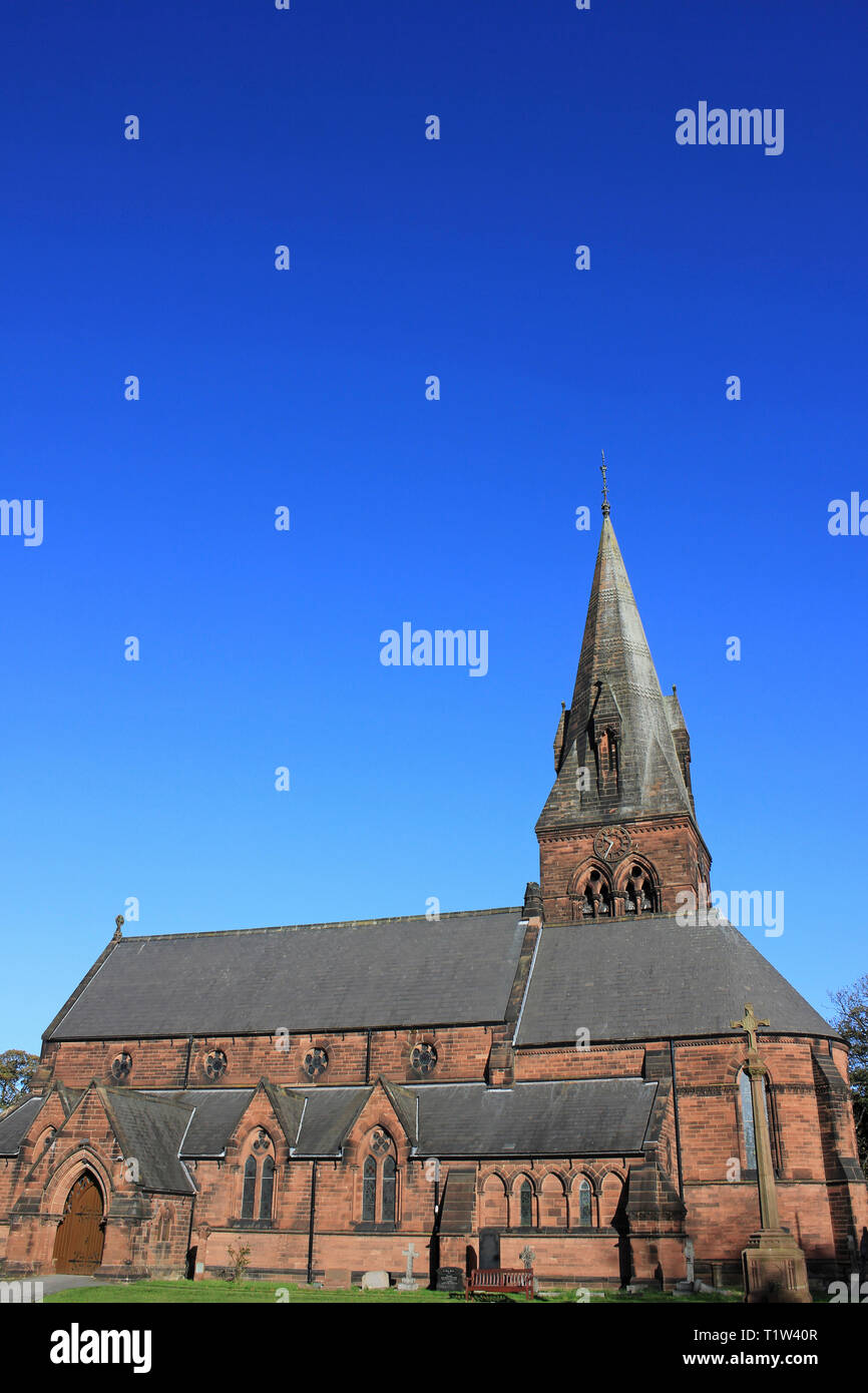 St. Barnabas Church, Bromborough, Wirral Stockfoto St. Barnabas Church, Bromborough, Wirral Stockfoto