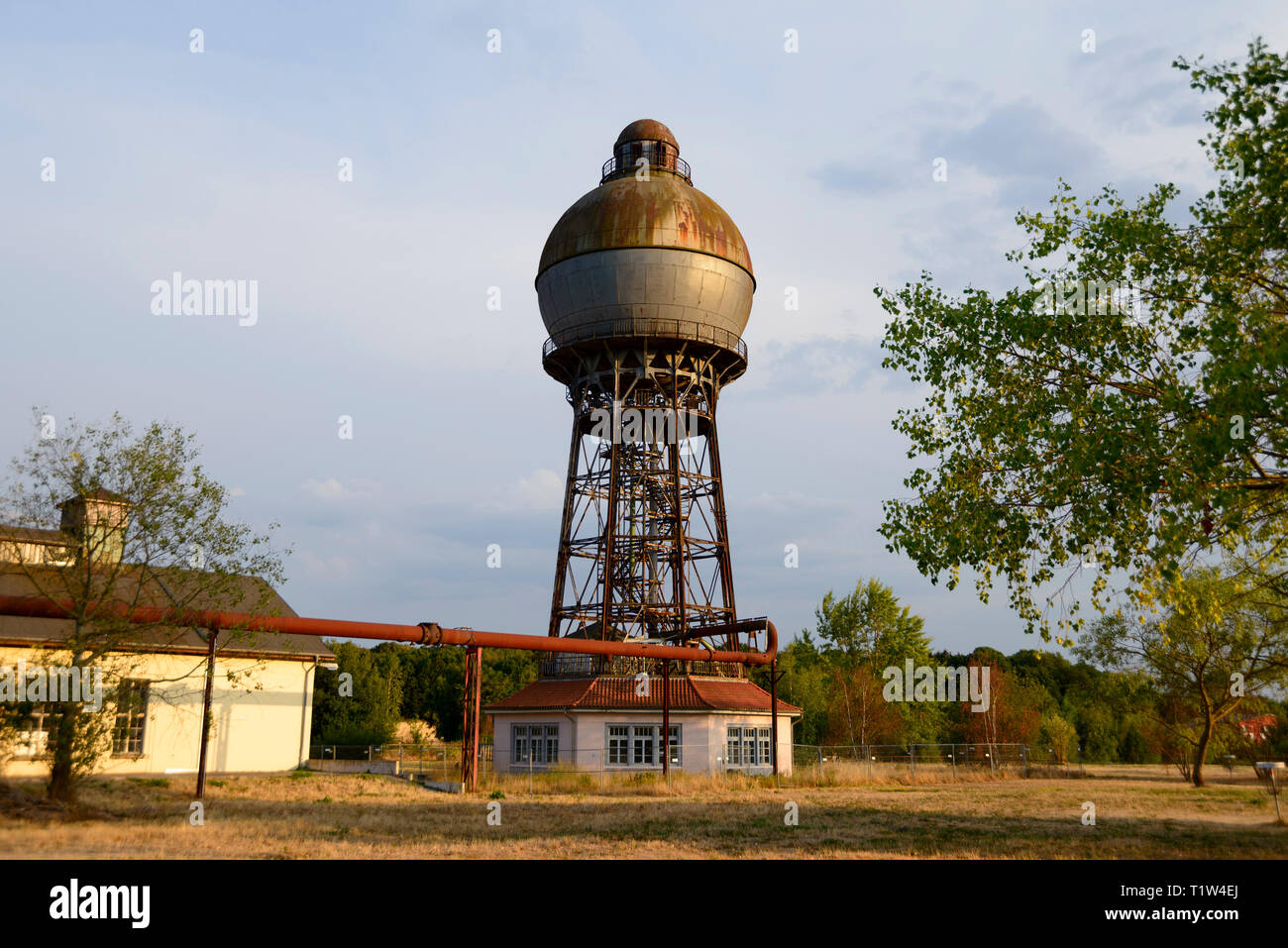 Historischer Wasserturm, gebaut 1921, Ilseder Hütte Hutte, Ilsede, Peine, Niedersachsen, Deutschland, Ilseder Hütte Stockfoto