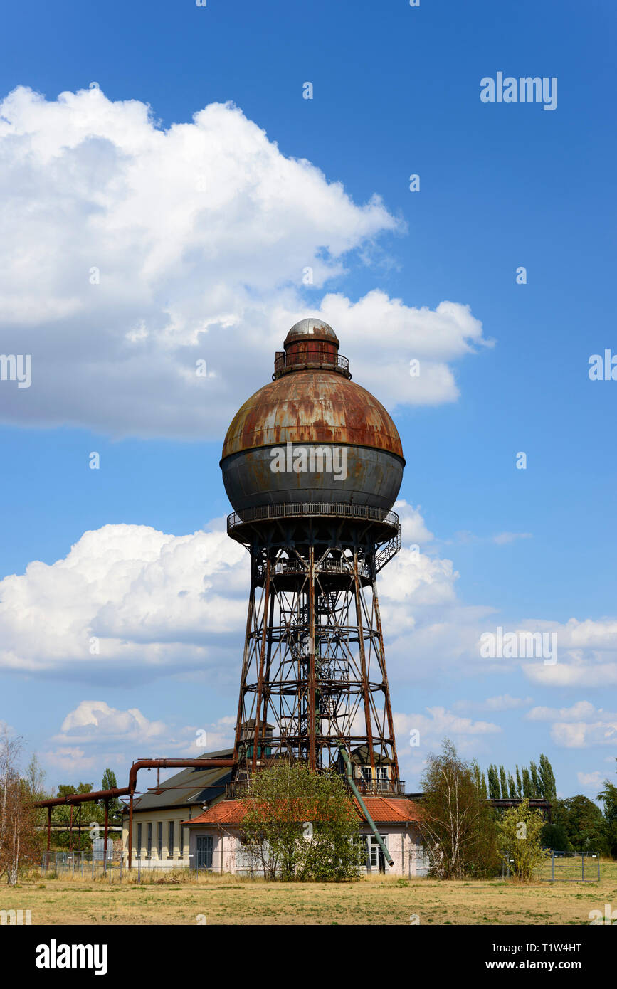 Historischer Wasserturm, gebaut 1921, Ilseder Hütte Hutte, Ilsede, Peine, Niedersachsen, Deutschland, Ilseder Hütte Stockfoto