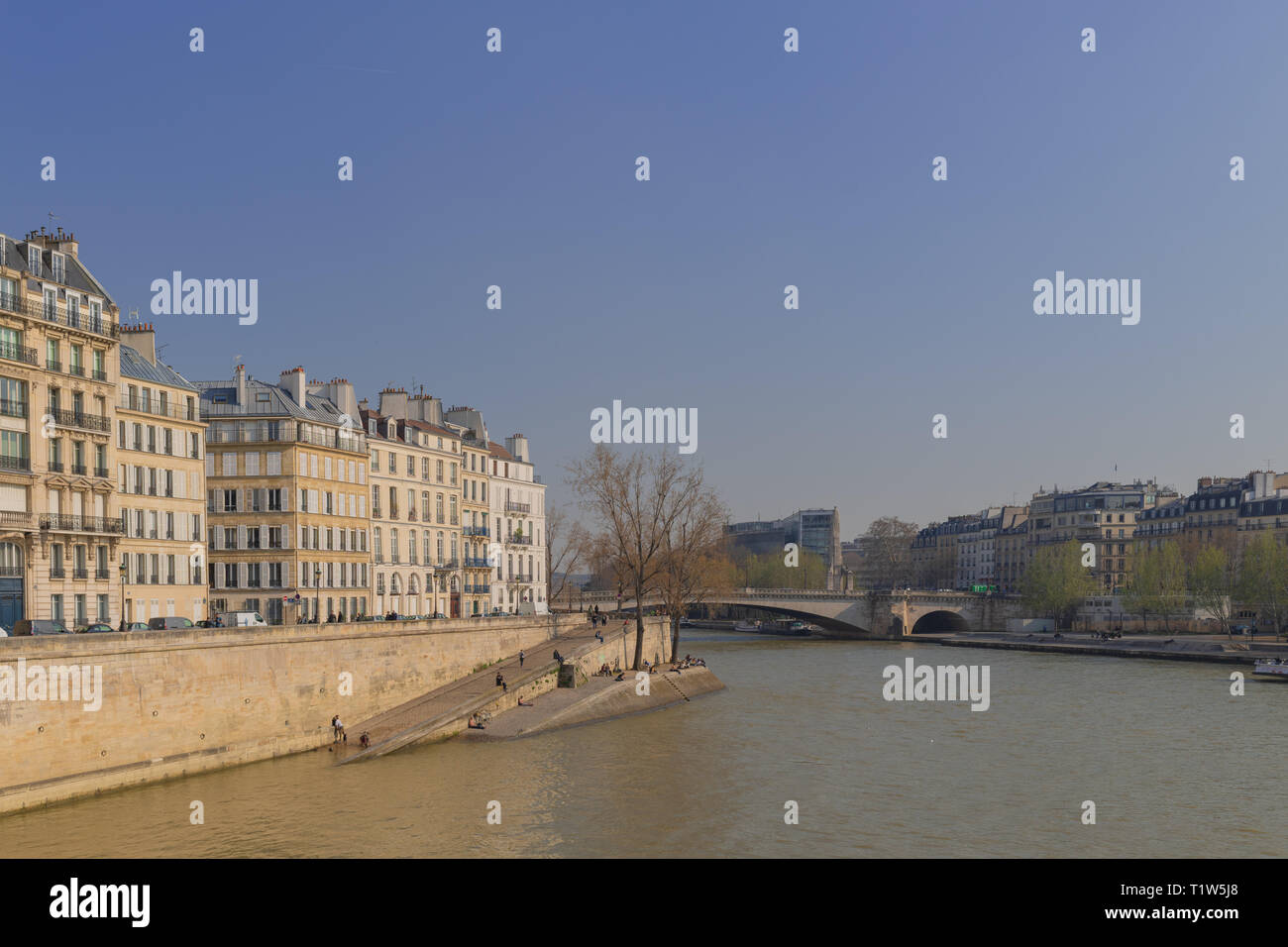 Fluss Seine in Paris Stockfoto