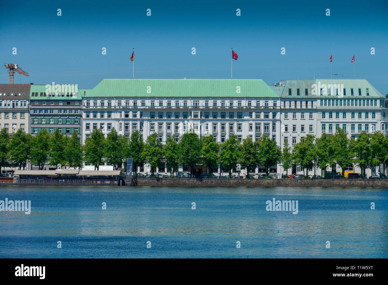 Hotel Vier Jahreszeiten Binnenalster, Hamburg, Deutschland Stockfoto