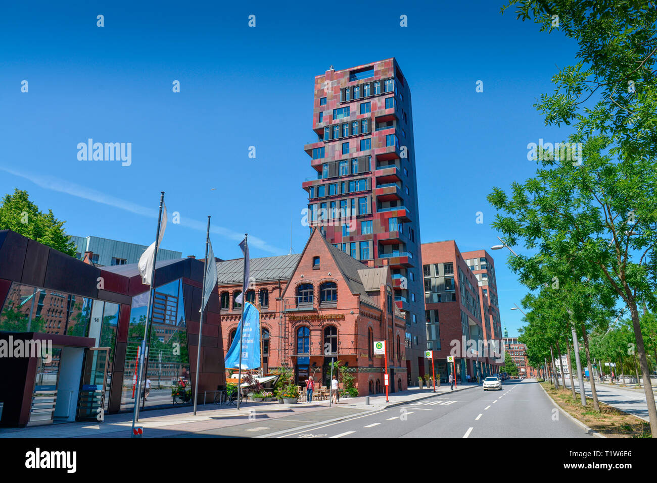 Zimt Tower, Osakaallee, Ueberseequartier, Hafencity, Hamburg, Deutschland Stockfoto